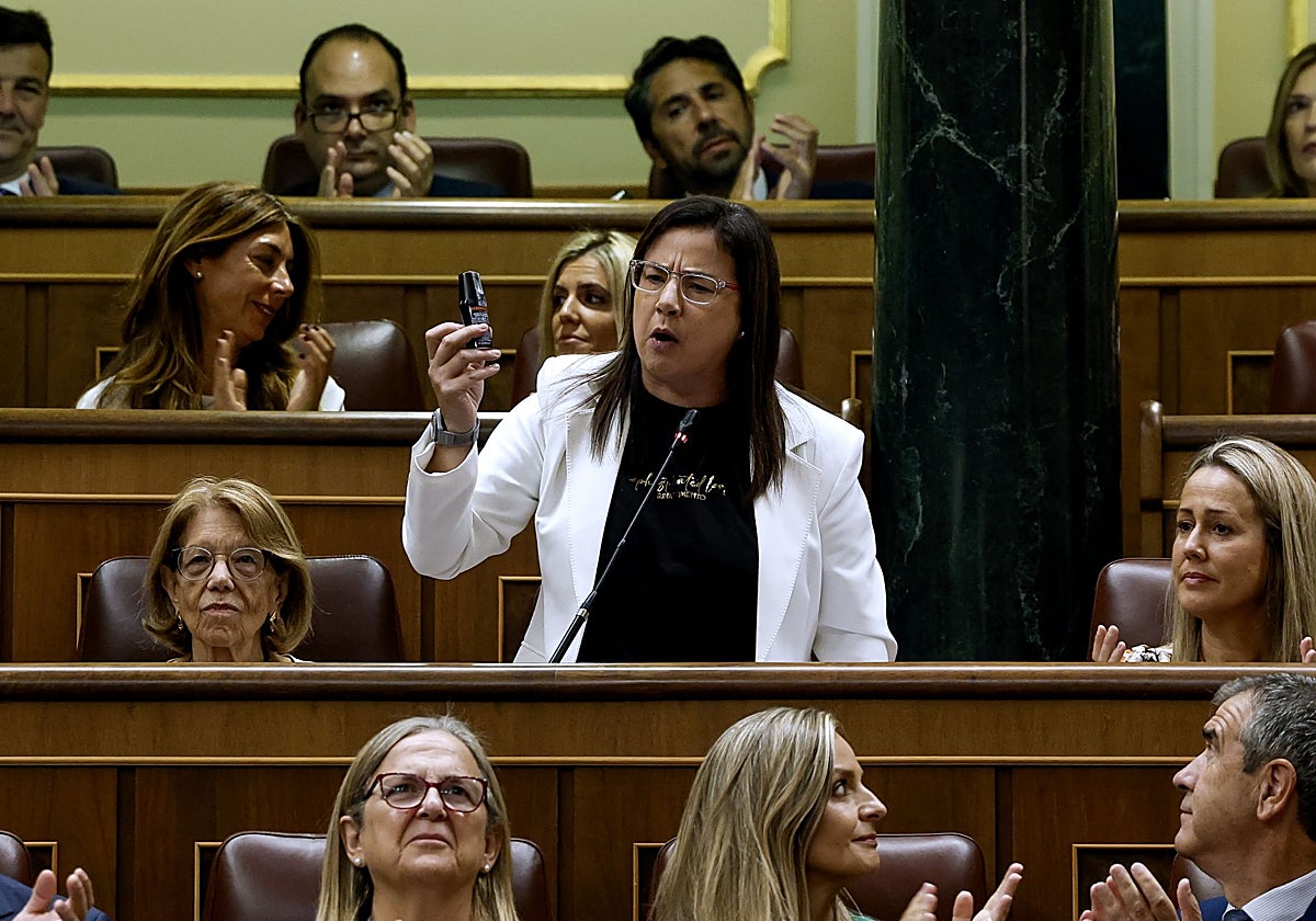 La Mesa del Congreso abre expediente a la diputada que mostró un bote de gas pimienta