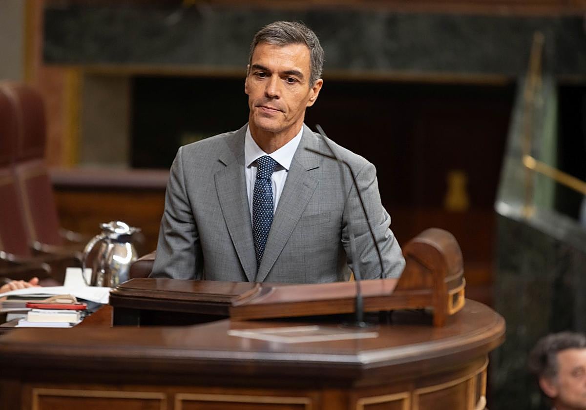Sánchez, en el Congreso.
