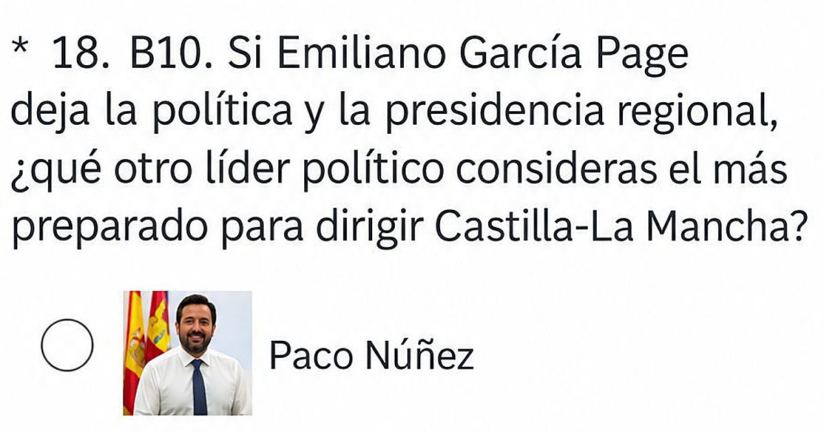 Un estudio de opinión testa quién podría suceder a Page como presidente: no incluye a Tolón y sí a Paco Núñez (PP)
