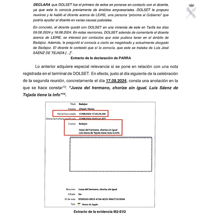 Ilustración editorial de la juez Biedma y la trama de contactos entre cloacas del PSOE y narcos de Badajoz en el caso del her