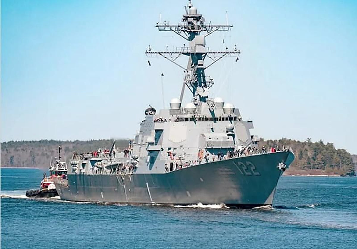 El USS John Basilone llega a Rota y completa el escudo antimisiles de la OTAN