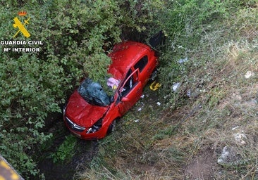 Heroico rescate de la Guardia Civil a dos jóvenes que se precipitaron con su coche al río Badiel