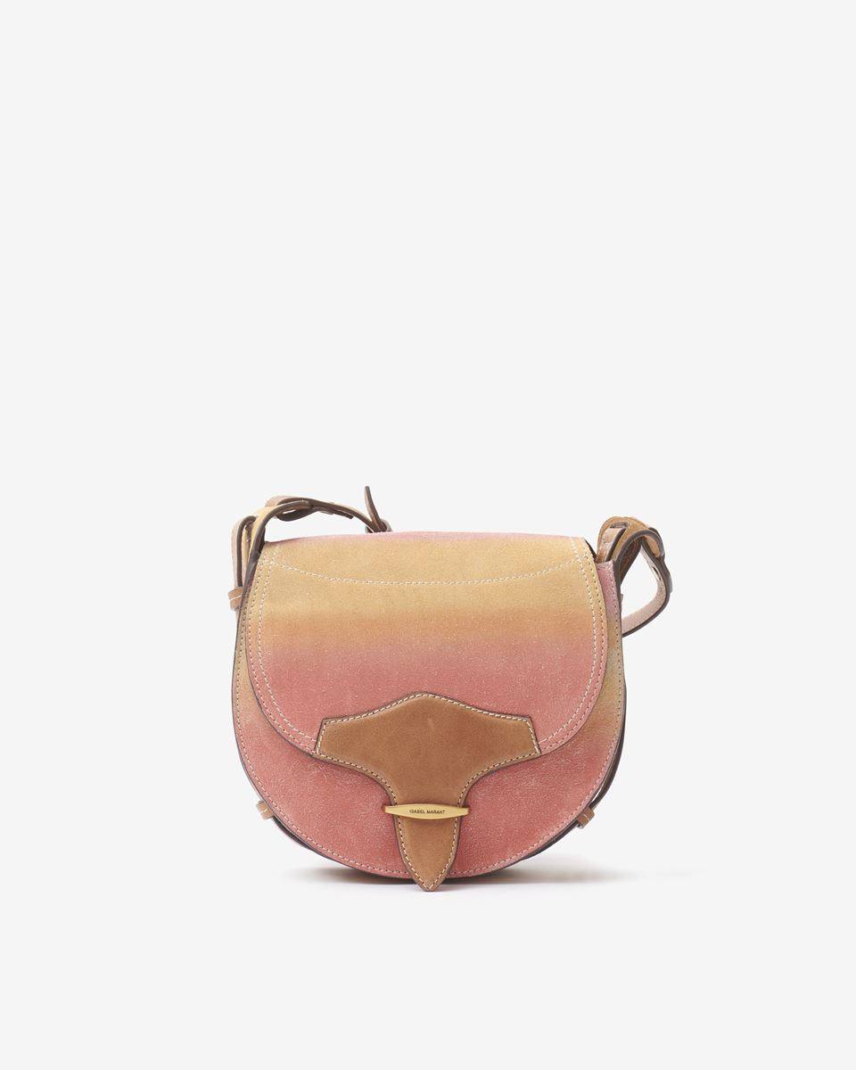 La firma Isabel Marant incorpora rebajas también en su colección de bolsos, como es el caso de este diseño Satchel Pequeño Botsy en color Tangerine, que ha pasado de costar 490€ a 294€.