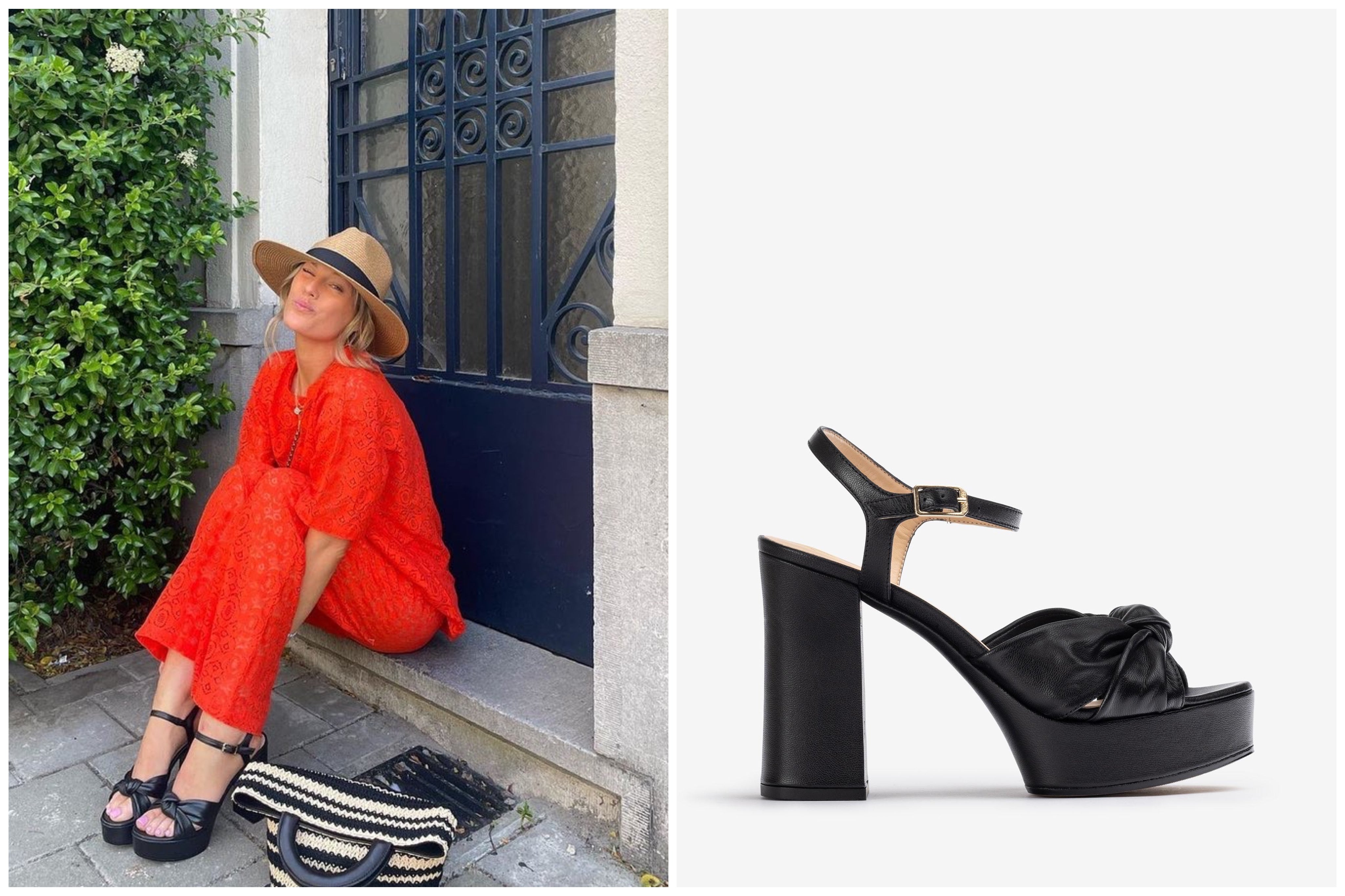 La plataforma no debe asustar porque, por lo general, este tipo de sandalias son comodísimas. Las de la imagen se pueden encontrar en Unisa, y las hay disponibles en otros colores y una gran variedad de alturas del tacón.