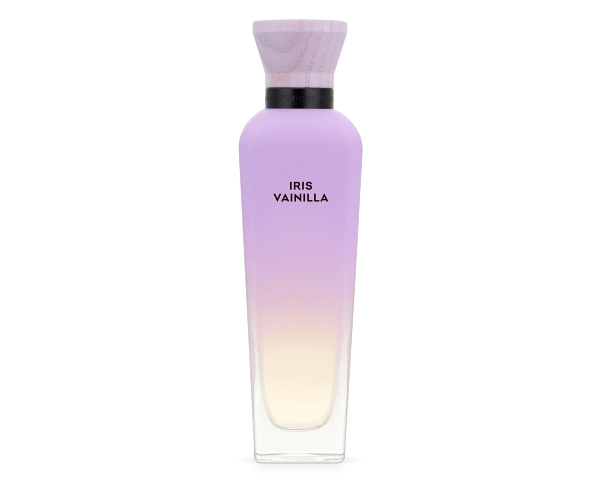 Iris Vainilla de Adolfo Domínguez (60,50 €, 120 ml). Cálida, sensual, almizclada e intensa, así es la primera fragancia ambarada de la firma. Un perfume poético, sensual y evocador cuyo poder nace de la pureza de sus ingredientes (95% de ellos naturales). En la salida, frambuesa, grosella, aceites de limón de Italia y elemí, en el corazón, concreto de Iris, jazmín absoluto de Egipto, fresia y maderas ambarinas y en el fondo, sándalo, vainilla, cashmeran, ambrarome absoluto y almizcle.