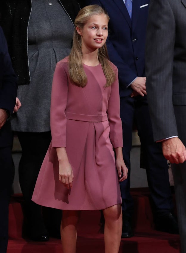 Leonor en la recepción a los galardonados en 2019.