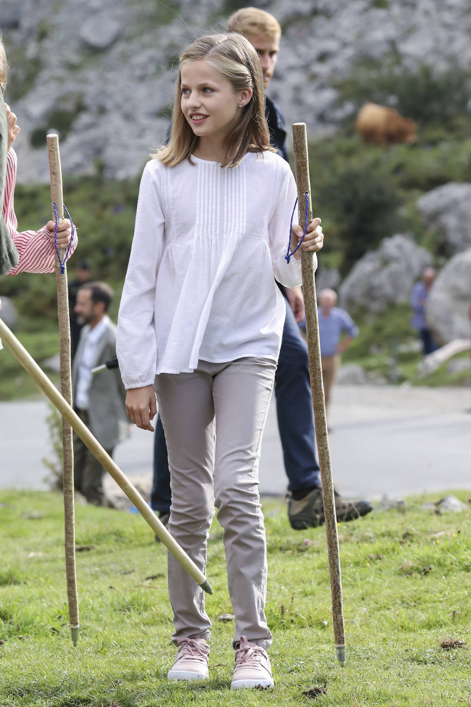 En 2018, Leonor haciendo senderimos en Asturias. 