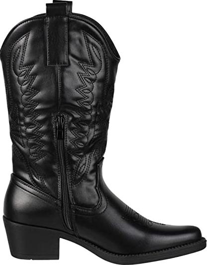 Botines en color negro con bordados y cremallera de Amazon Fashion: 44,95 euros.