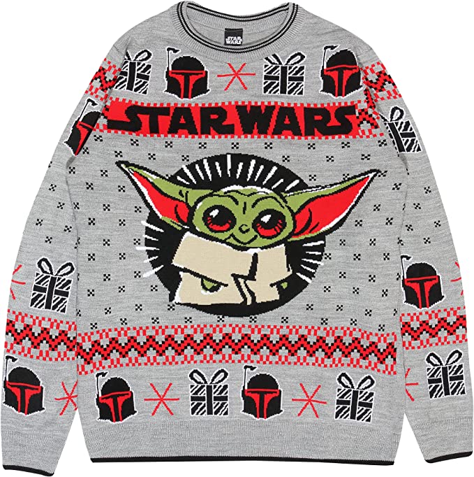 Jersey de Amazon Fashion con estampado navideño y Baby Yoda: 39,74 euros.