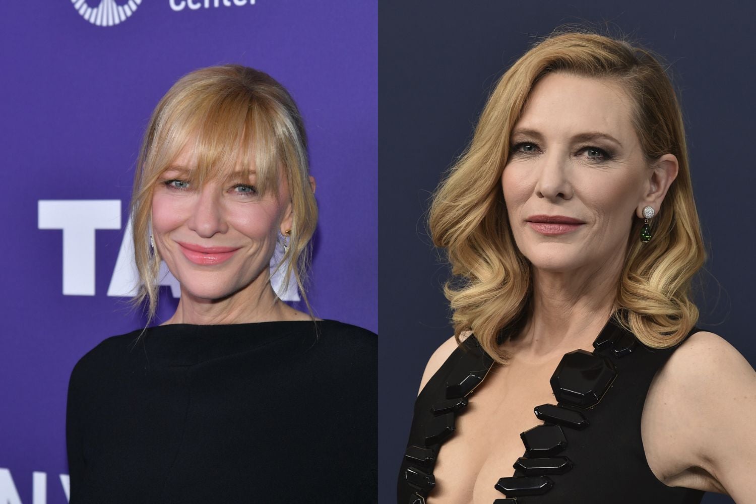 Cate Blanchett con su flequillo largo. La actriz estrenaba en 2022 un favorecedor flequillo largo que rejuvenece y, además, es fácil de disimular, ya que se integra fácilmente con su media melena.