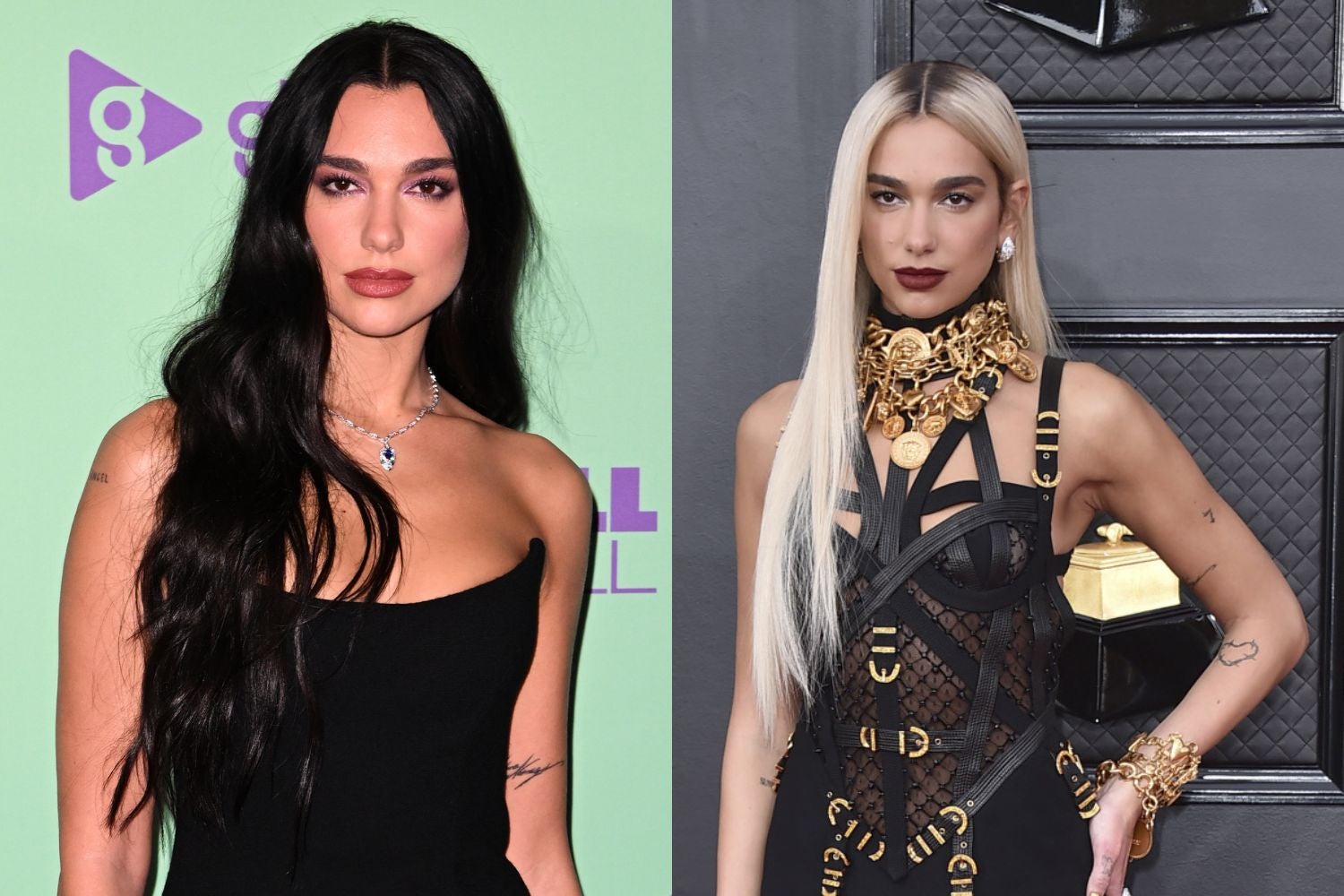 Dua Lipa recupera el moreno. Tras experimentar con el rubio platino, ese color que tanto llama la atención pero que requiere muchos cuidados, la cantante ha preferido recuperar su color natural, un castaño oscuro, tendencia de este invierno.