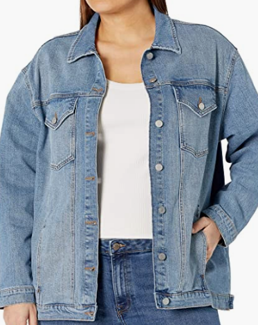 Chaqueta vaquera con botones de Amazon Fashion.