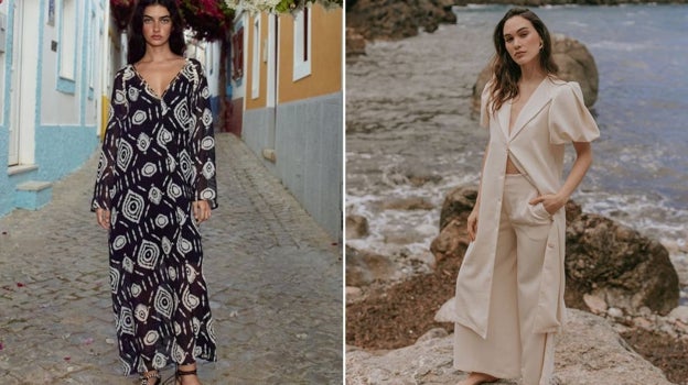 A la izquierda un caftán de Zara; derecha: caftán de Vogana