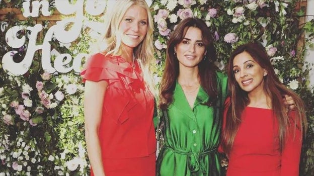 La doctora Talib con Gwyneth Paltrow y Penélope Cruz.