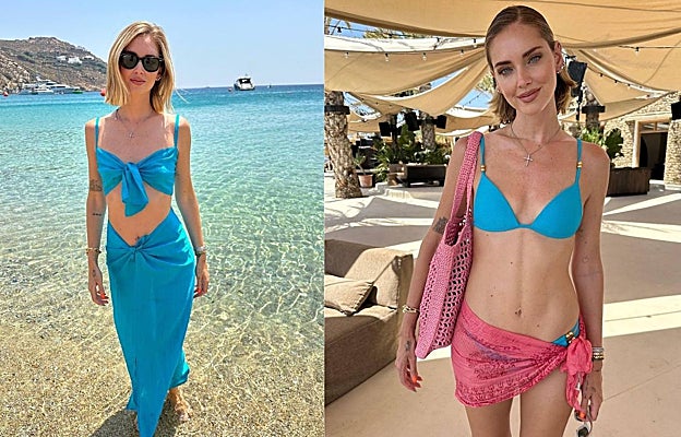 Chiara Ferragni apuesta por el azul en verano.