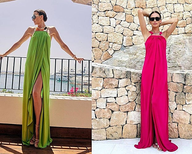 Nieves Álvarez, con vestidos de Michel Kors.