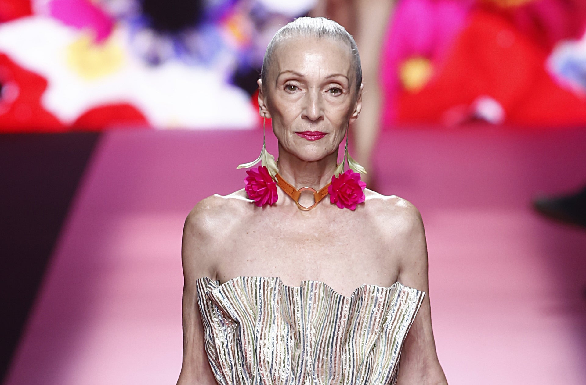 La modelo Pino  Montesdeoca ha formado parte del elenco que ha desfilado para Aurelia Gil. 