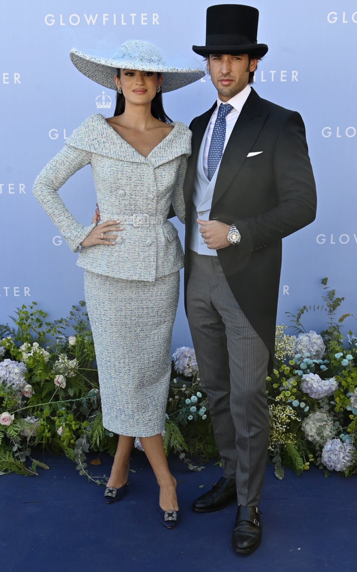 Marta Lozano y Lorenzo Remohi, los anfitriones de la velada. Ella llevó en su primer look premamá un dos piezas a hecho a medida por Pronovias y joyas de Antiguas Sardinero.