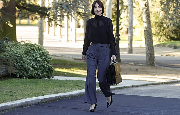 Diana Morant, Ministra de Ciencia y Universidades, a la llegada de su primer Consejo de Ministros en Moncloa.