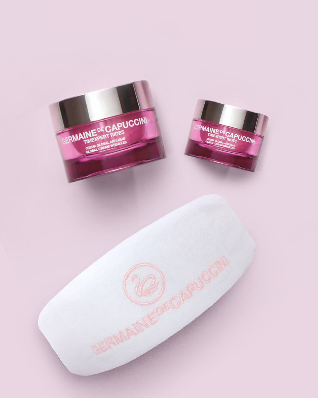 Pack de belleza de Germaine de Capuccini Timexpert Rides Supreme (73,55 euros). Incluye la crema antiarrugas en 50 ml, una minitalla de 15 ml y bandeau.