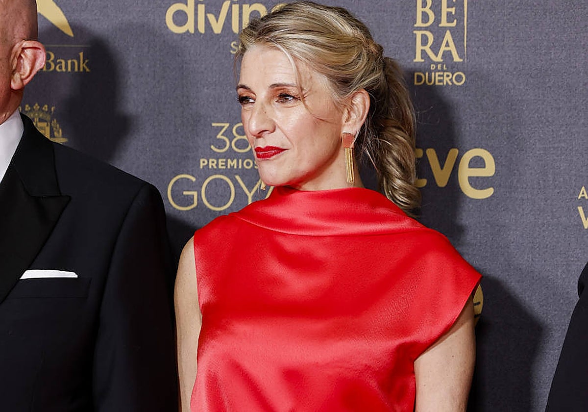 Yolanda Díaz en los Goya 2024