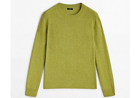 Imagen secundaria 1 - Chaqueta en color verde lima de Hugo Boss (299€), jersey de Massimo Dutti (69,95€) y camiseta de Zara (5,95€). 