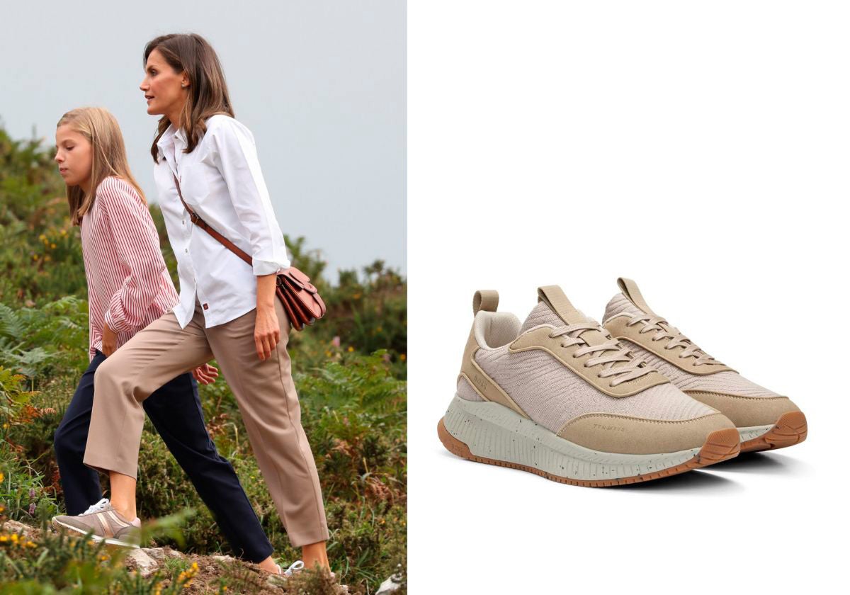En 2018 llevó un modelo beige de Hugo Boss que costaba 150 euros. Aunque se encuentra agotada, el modelo de la imagen es similar. Cuesta 250 euros. 