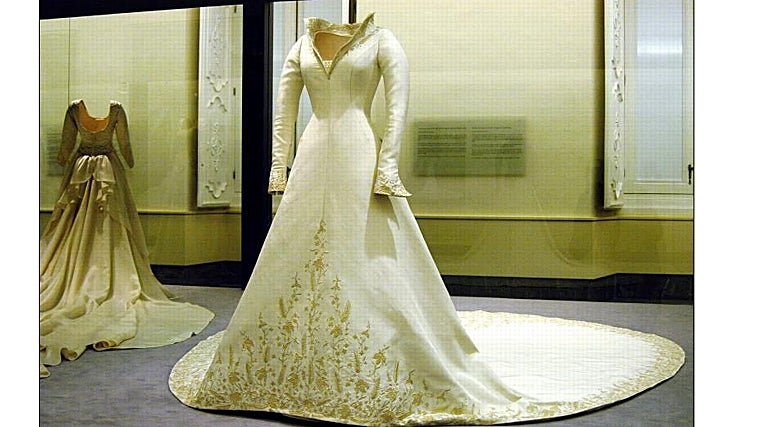El vestido de novia de la Reina Letizia en una exposición