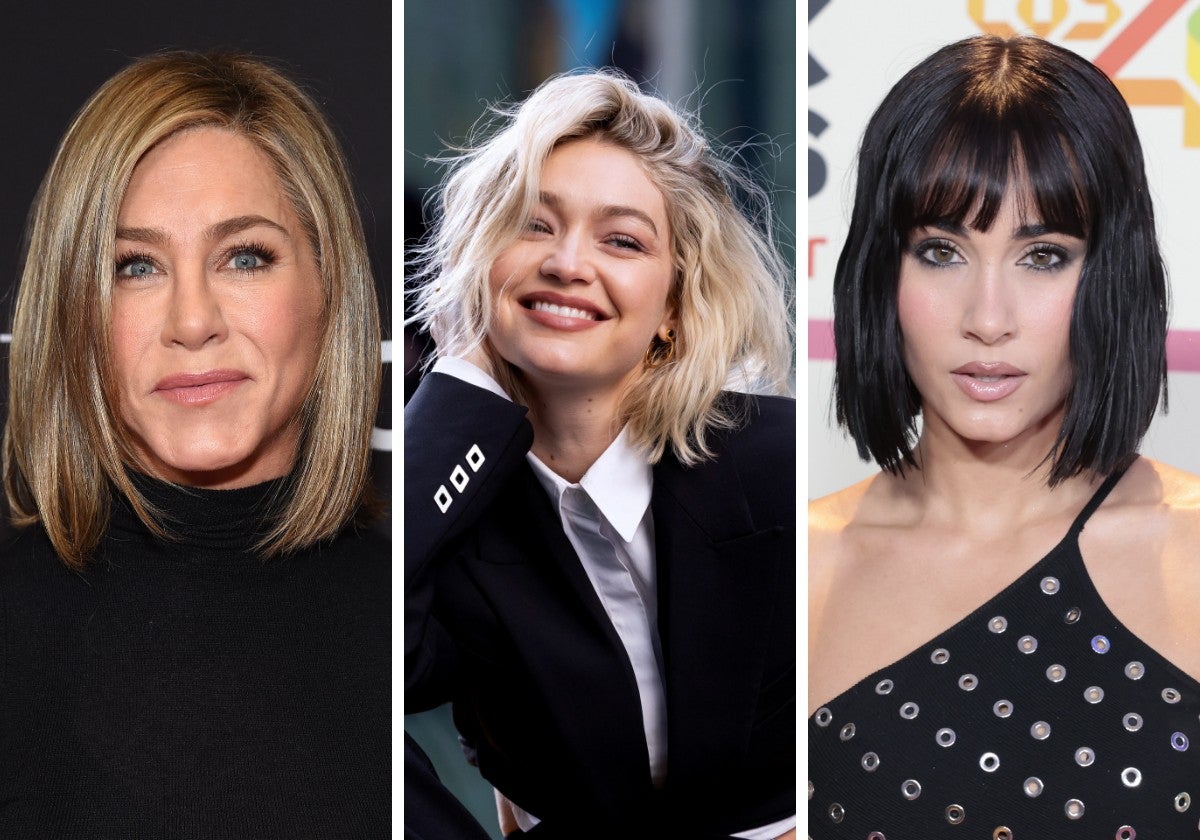 El corte de pelo bob se puede peinar de un montón de formas como demuestran Jennifer Aniston, Gigi Hadid y Aitana.