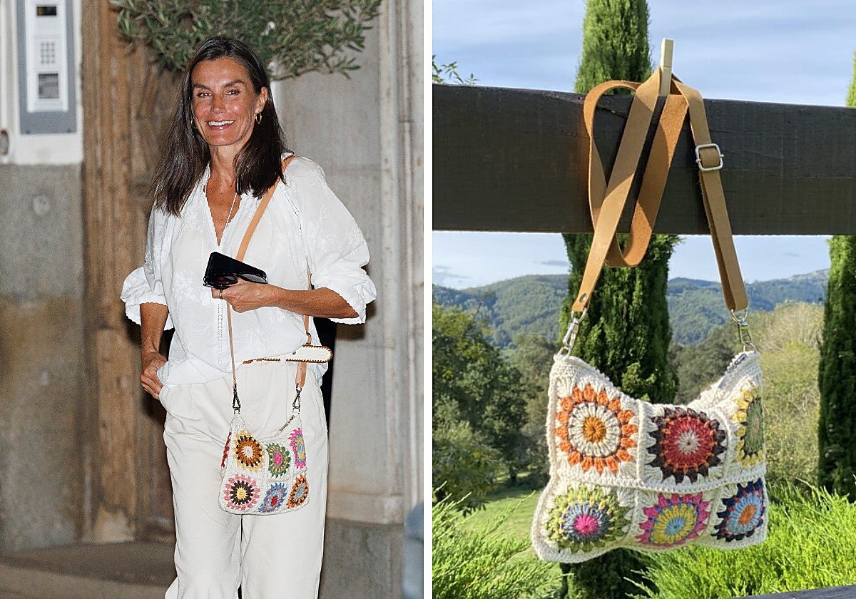 La Reina Letizia con bolso de Deco Etxe (59€)
