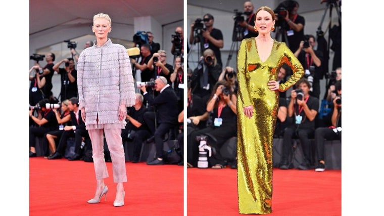 Tilda Swinton y Julianne Moore en el Festival de Venecia