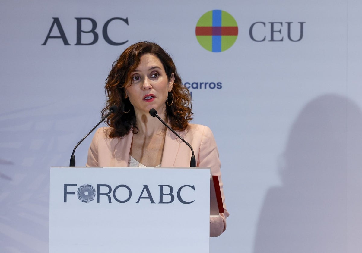 Isabel Díaz Ayuso en el Foro ABC