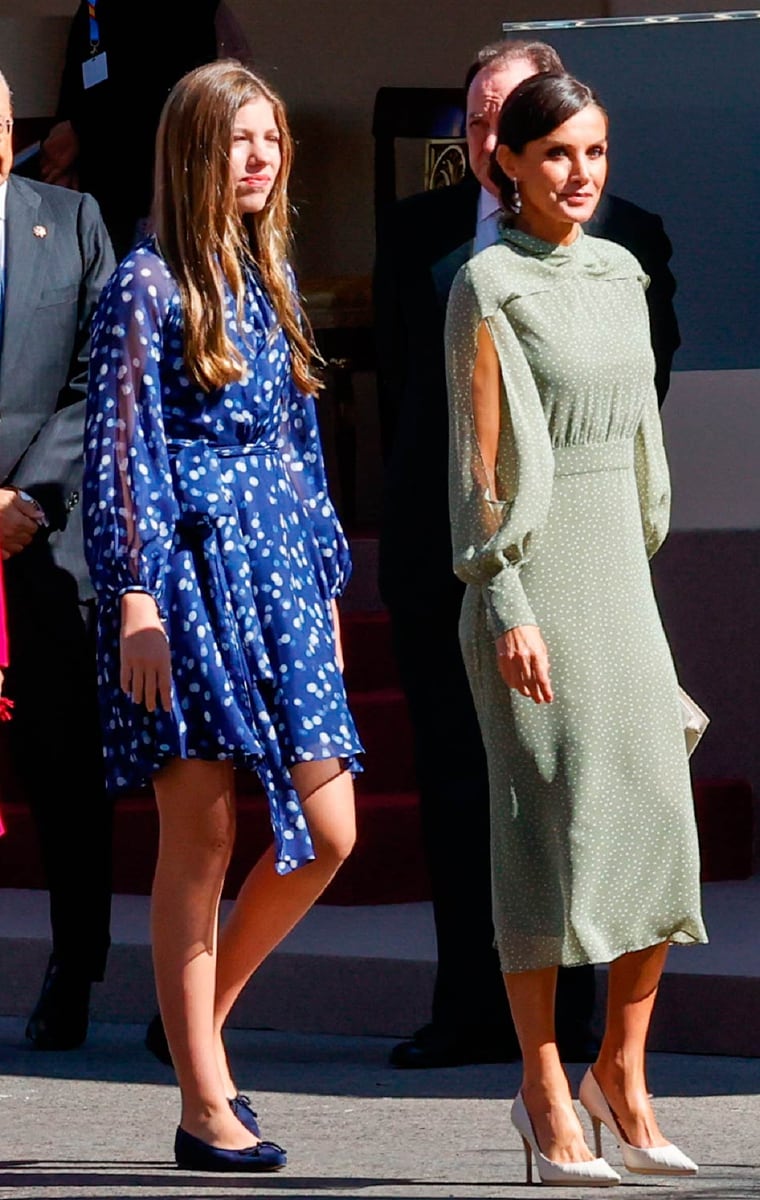 In 2022, Infanta Sofía opted for a very youthful polka dot dress.