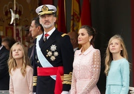 Así han cambiado la Princesa Leonor y la Infanta Sofía en sus apariciones en el Día de la Hispanidad