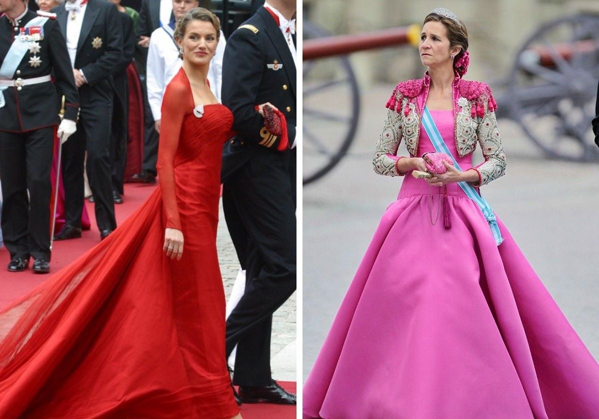 La Reina Letizia y la Infanta Elena con diseños de Caprile