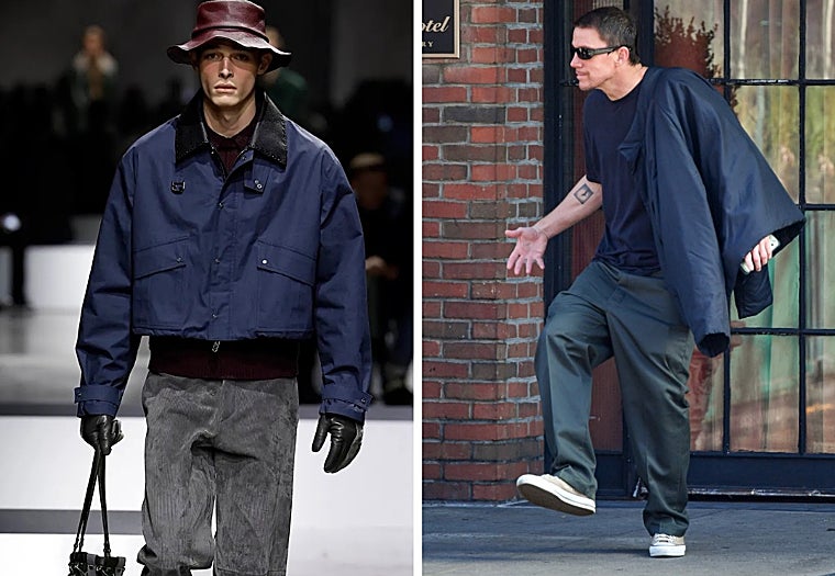 Desfile de Fendi de otoño-invierno 2024 y el actor y bailarín Channing Tatum.