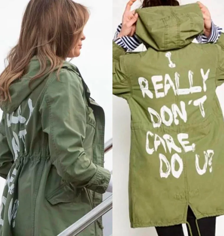 In 2018, Melania Trump wore a jacket with a message inappropriate for the occasion.