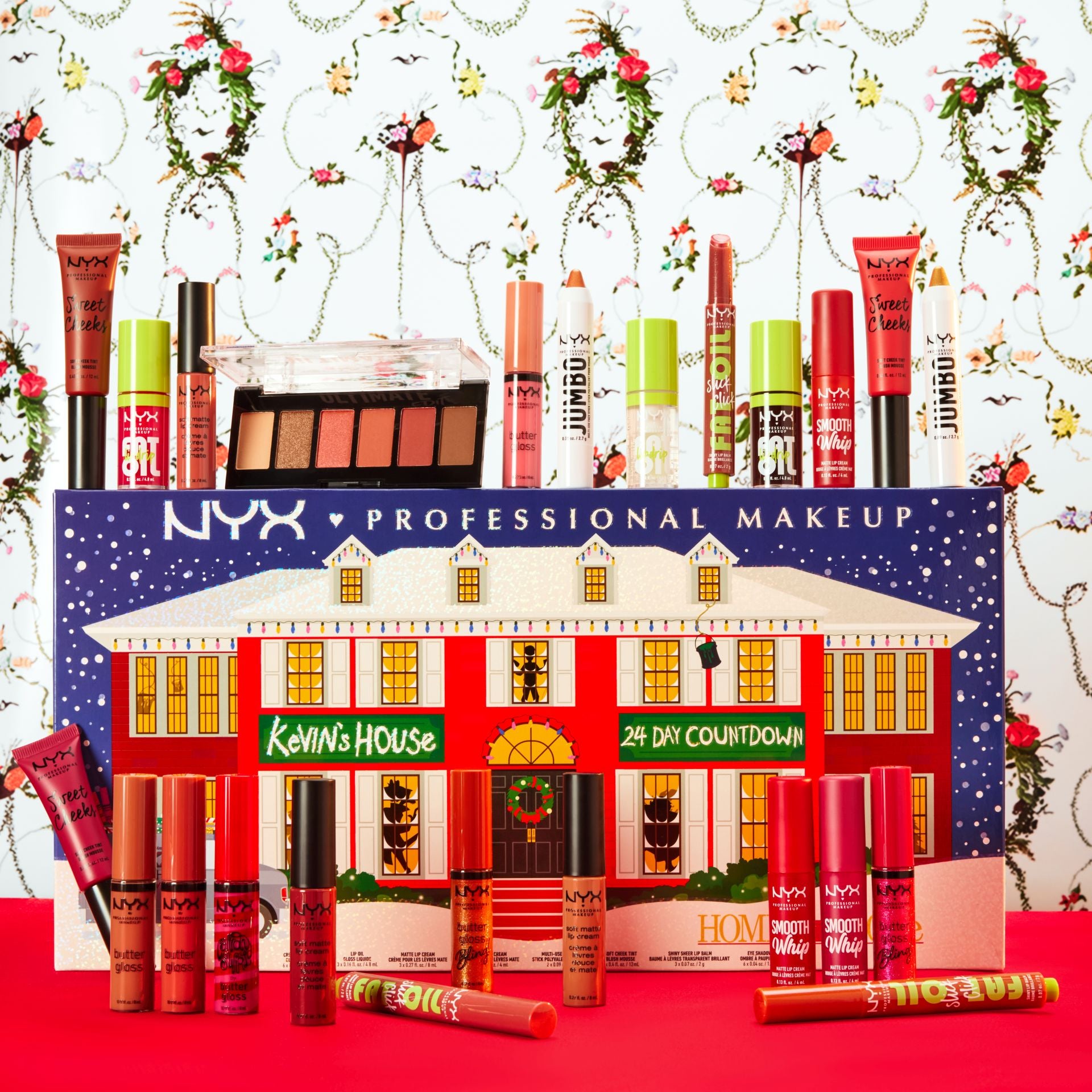 Calendario de adviento House de Nyx Professional Make up (84,95 euros).  Inspirado en la casa McCallister, de la película 'Solo en casa', esconde 24 sorpresas de la firma de maquillaje: labiales, sombras de ojos, y más. 