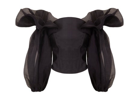 Imagen secundaria 1 - Pantalón de lentejuezas de Calzedonia, desfile de Saint Laurent, pantalón de vinilo de Redondo Brand y vestido de lentejuelas de Bimani; Corsé de Beatriz de la Cámara (735€) y falda de lentejuelas de Bimani (150€)