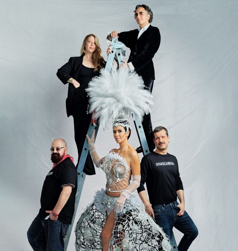 Pedroche con Josie, Felipe Vivas, Manuel Carrión y Belén Mozas