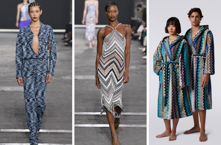 El estampado en zigzag de Missoni es conocido mundialmente.