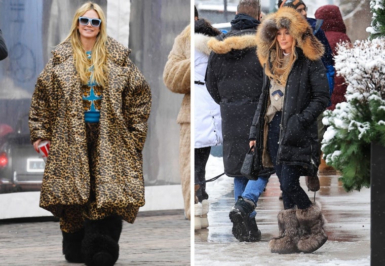 Heidi Klum y JLO pasean estos días sus estilos contrapuestos por las calles de Aspen (Colorado).