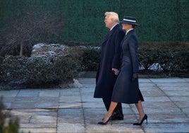 El sobrio look de Melania Trump en la investidura de su marido Donald Trump