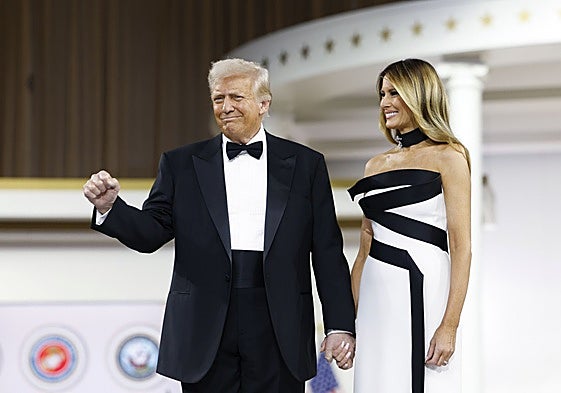 Donald y Melania Trump en el baile tras la investidura del nuevo presidente de EEUU.