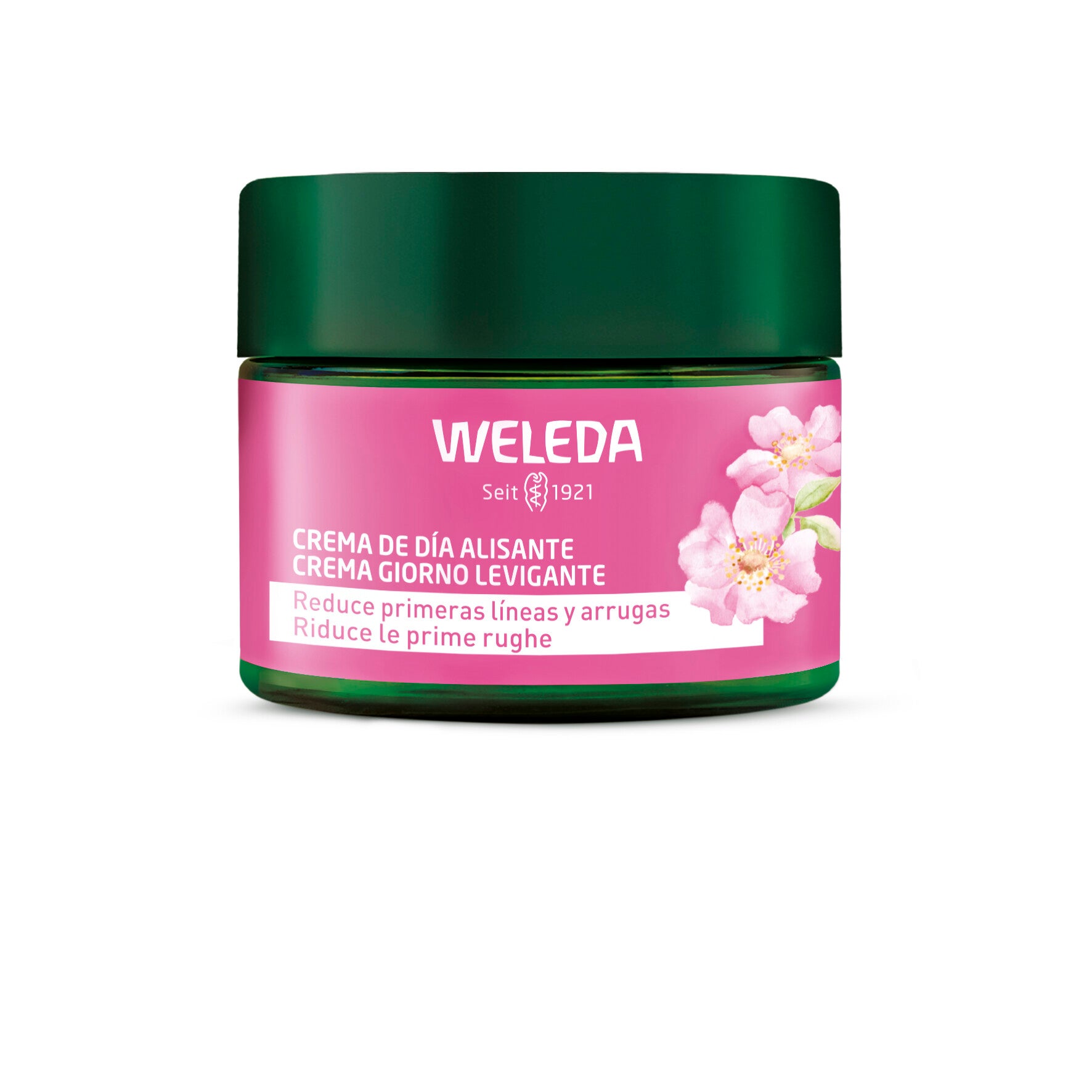 Crema de día alisante de Weleda (22,95 €). La crema de día de Rosa Mosqueta y Té Blanco aporta hasta un 97 % de hidratación y frescura tras la primera aplicación de forma inmediata y duradera. La piel se vuelve más lisa y con un glow más saludable, gracias también al efecto antioxidante similar al de la Vitamina C. Ofrece un efecto ‘buena cara' y es perfecta como base antes del de maquillaje. Recomendada para el cuidado de las primeras arrugas. 
