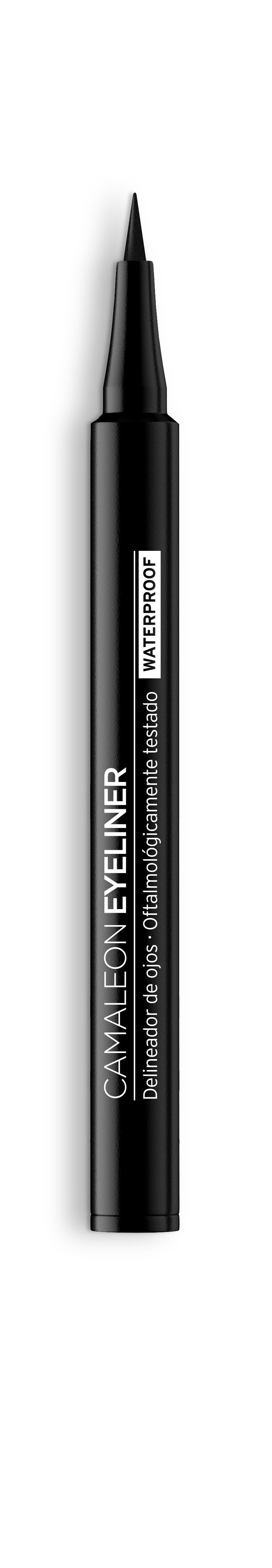 Eyeliner líquido de Camaleon Cosmetics (8,95 euros). Delineador negro profundo e intenso, con una fórmula líquida waterproof que ofrece hasta 16 horas de duración. Con una sola pasada se consigue una cobertura total. Su fórmula está probada oftalmológicamente y compuesta por un 70% de ingredientes de origen natural.