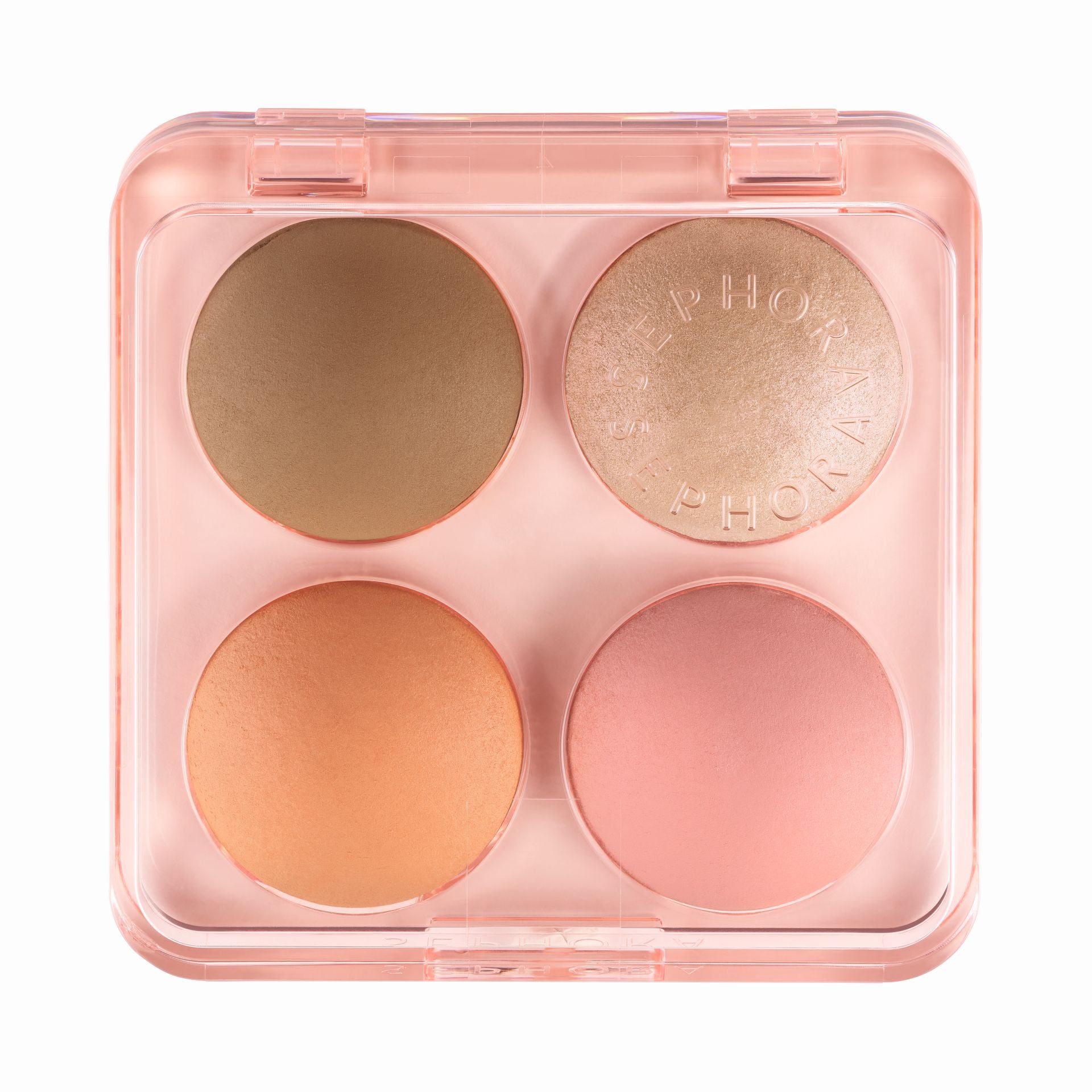 Paleta para el rostro Colorful Face Palette de Sephora Collection (20,99 euros, solo en Sephora). Polvos de sol, iluminador y dos coloretes en una misma paleta. Disponible en tonos de claro a medio, de medio a oscuro y de oscuro a intenso, la textura ligera de sus cuatro polvos horneados, ofrece un acabado luminoso para un maquillaje natural.