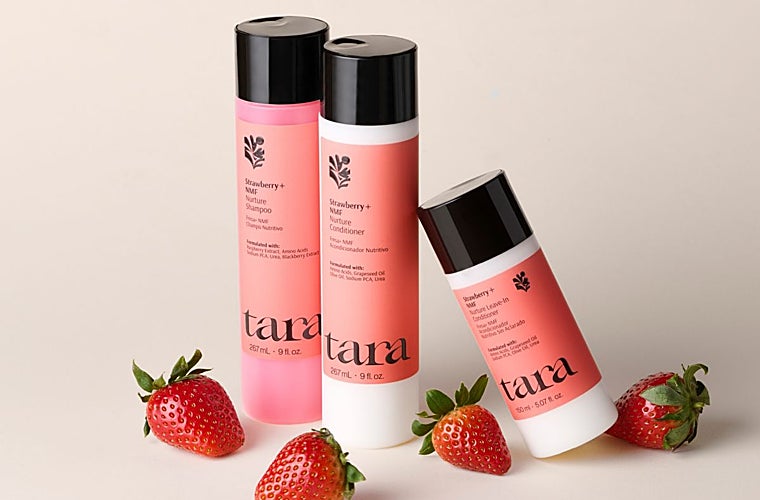 Set Fresa de Tara, con champú hidratante (26 euros), acondicionador (26 euros) y acondicionador sin aclarado (32 euros).