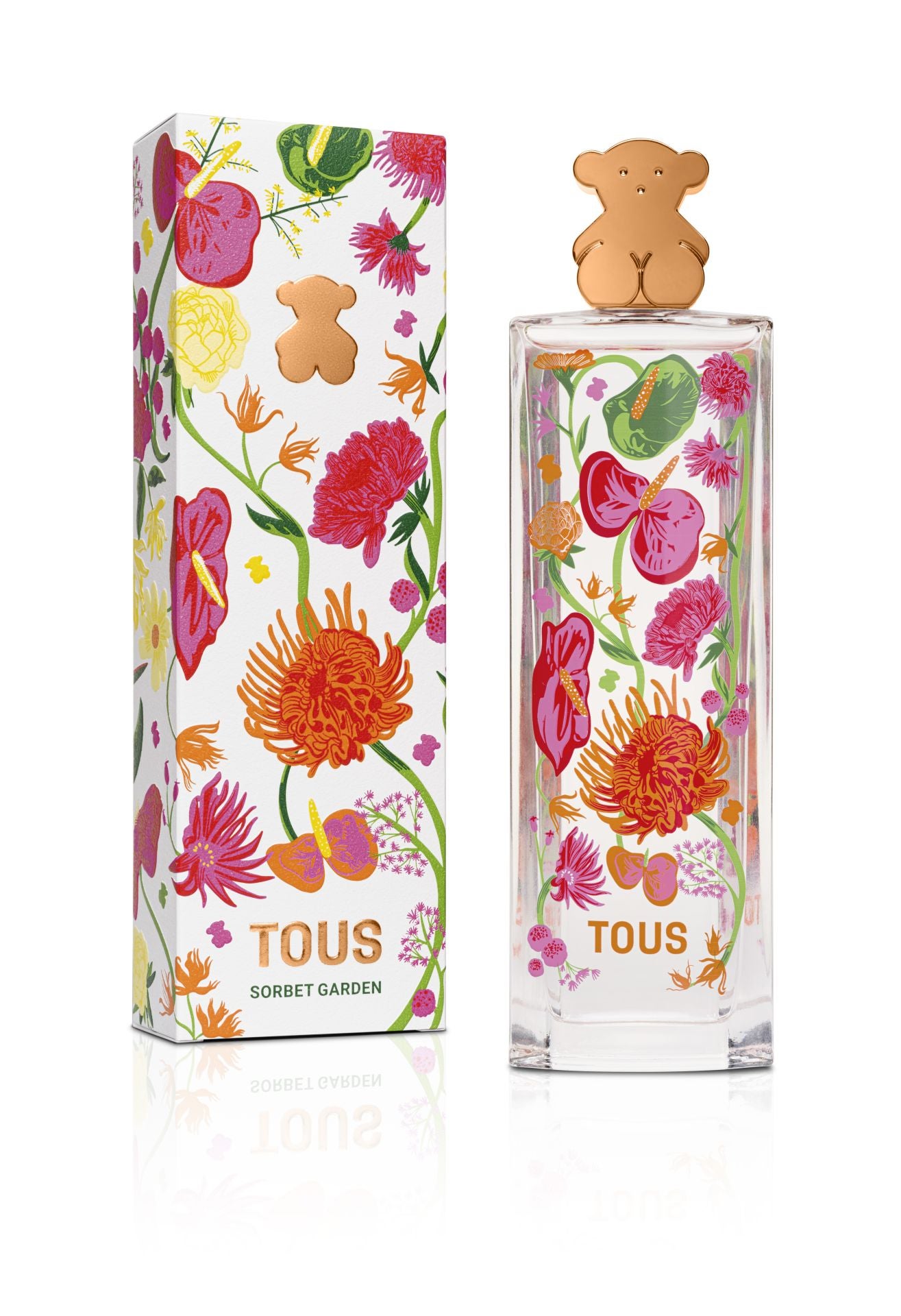 Tous Sorbet Garden Eau de Toilette (97 euros, 90 ml). El nuevo perfume de Tous es perfecto para regalar el día de la madre. Esta fragancia floral y afrutada tiene más de un 90% de ingredientes de origen natural. Creada por el perfumista Julien Plos que invita a perderse en un jardín con fruta fresca. Las notas de mango, manzana roja y pera se presentan realzadas por el toque efervescente de la pimienta rosa. A continuación, las notas solares de ylang ylang, junto con la peonía blanca y la freesia, crean una estela que ilumina este paseo que parece que no acaba nunca gracias a la huella cremosa y amaderada del haba tonka y el Dartanol, un componente reciclado con aroma a sándalo.