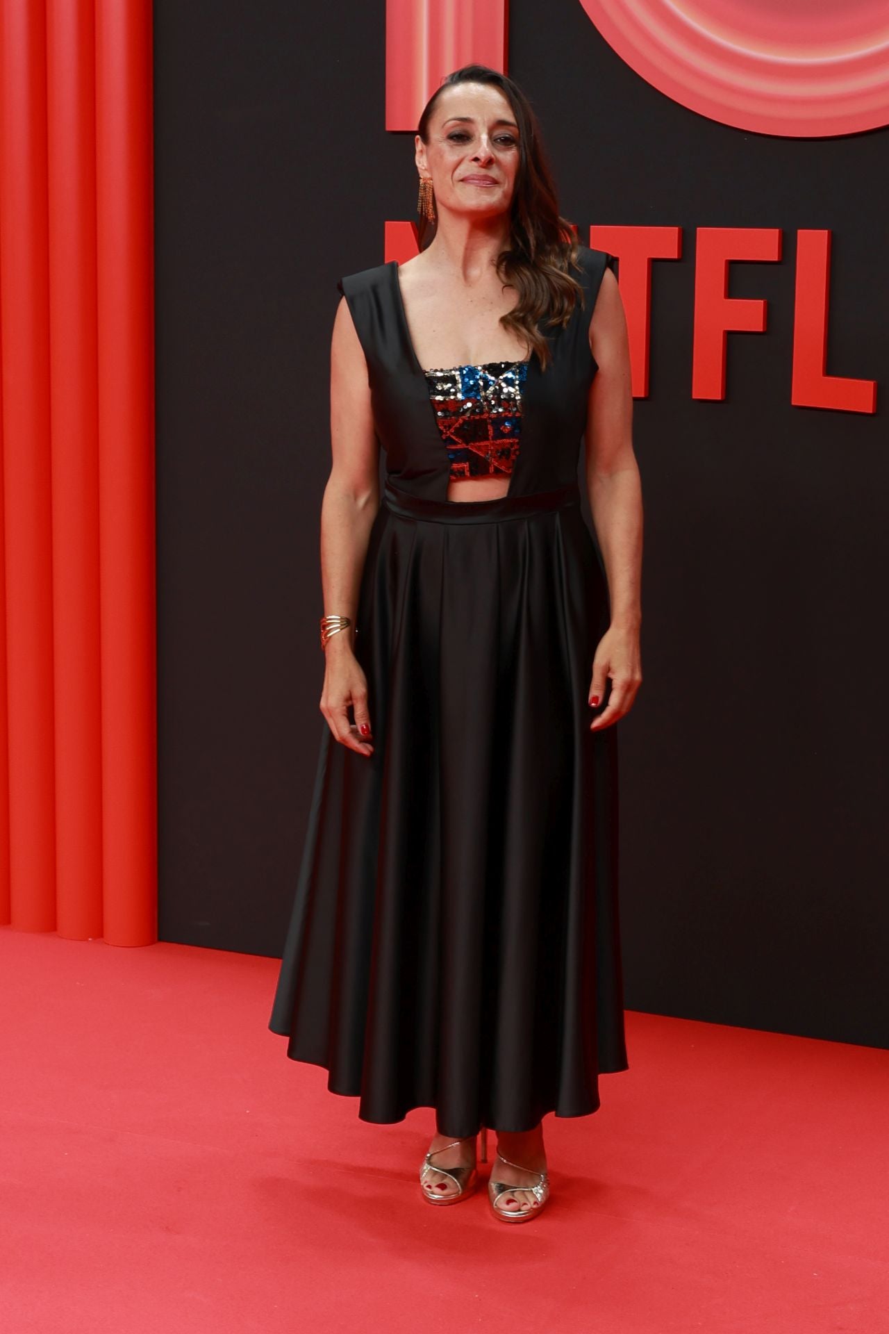 Raquel Guerrero con vestido de la firma española Lanuya